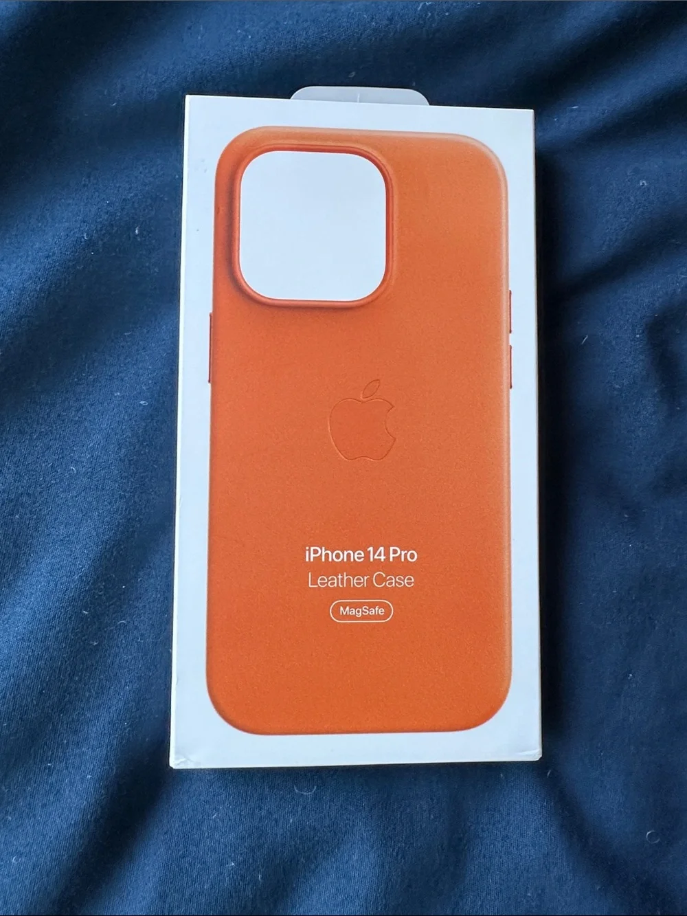 Apple iPhone 14 Pro Leather Case in Orange